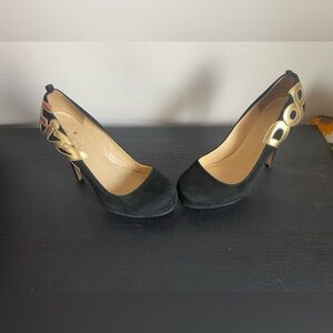 Kate Spade Black and Gold Heels